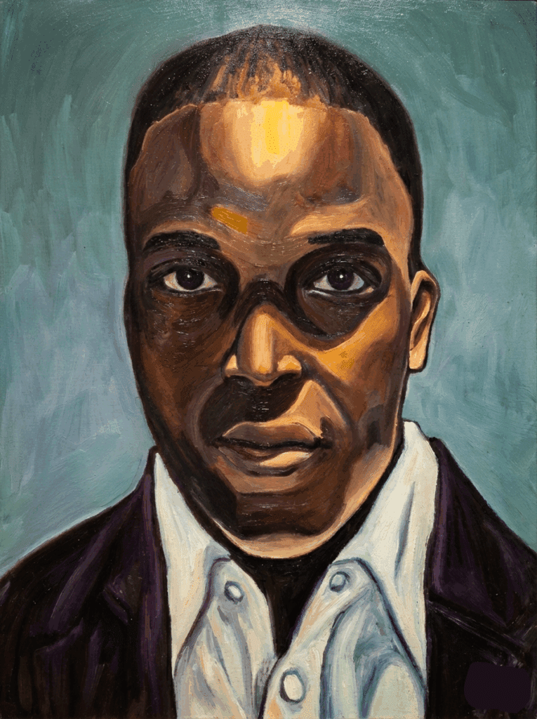This figurative portrait captures my brother with a focus on emotional presence. The palette is sombre, using deep tones to explore depth, light, and shadow, creating a contemplative, intimate atmosphere. Brushstrokes and texture are integral to the work, allowing the surface itself to convey movement, feeling, and the nuances of expression. Through careful layering and tonal shifts, the painting evokes vulnerability and introspection, highlighting both the physical form and the psychological resonance of the figure. The interplay of light and shadow not only models the features but also mirrors the emotional complexity of the subject, inviting the viewer into a reflective, immersive experience. Each stroke is deliberate yet intuitive, letting the painting breathe while preserving a raw sense of immediacy and feeling