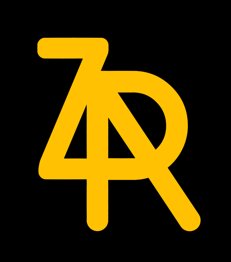 The yellow logo of Zuper Rookie, the interlocking ZR combo, beautiful in it's precision, pompous in it's description. It's a bit like the bat signal, only it's not.