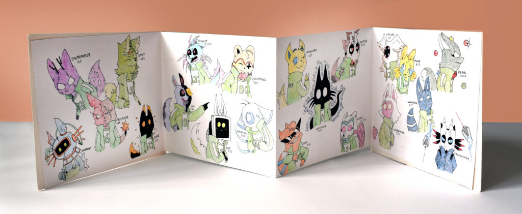 Slugcats - the player characters from the video game 'Rain World' - in the setting of hit Korean drama show 'Squid Game'.
